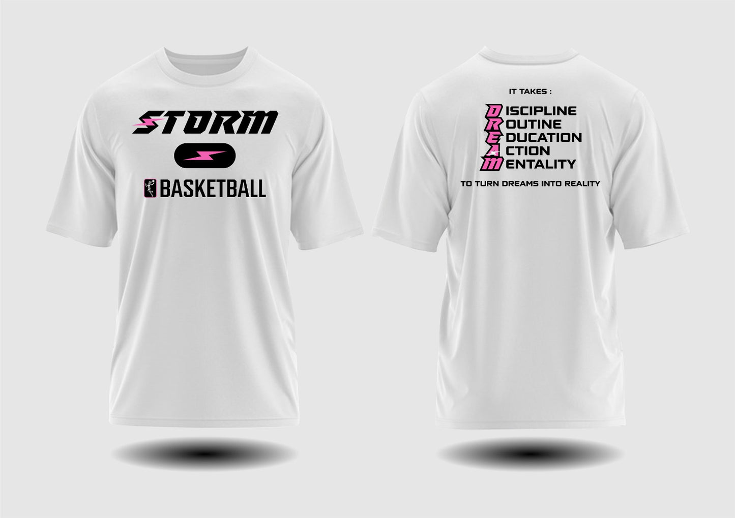 Storm Basketball P.E D.R.E.A.M - Pink Bolt Short Sleeve