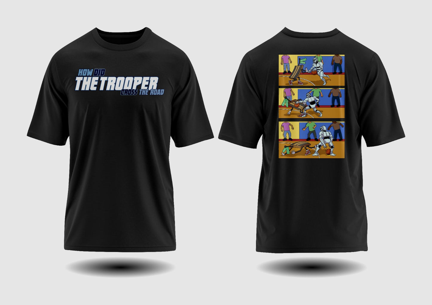 How did the Trooper Cross The Road Tee Shirt