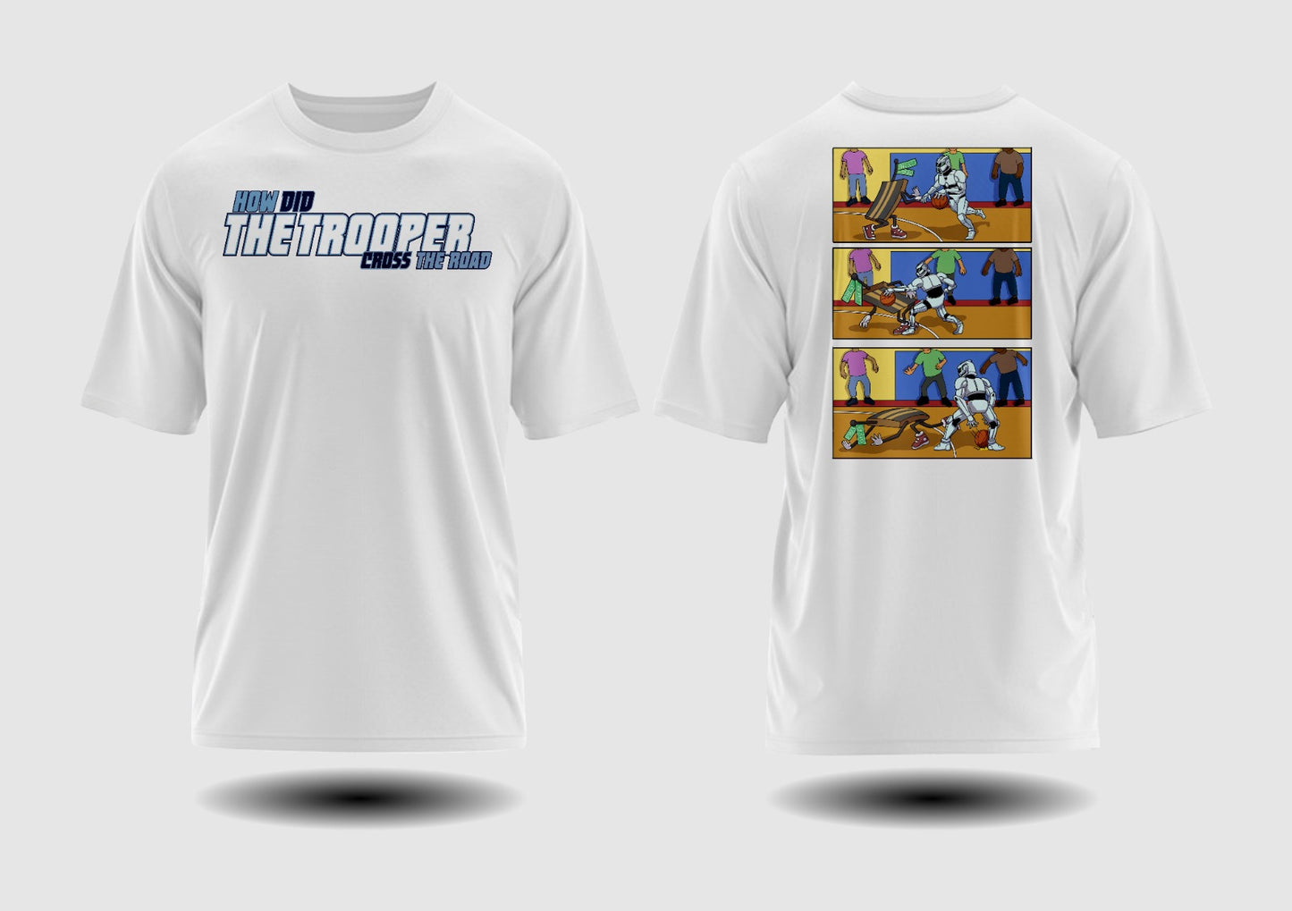 How did the Trooper Cross The Road Tee Shirt